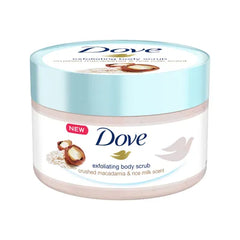 DOVE BODY SCRUB 298GM RICE MILK