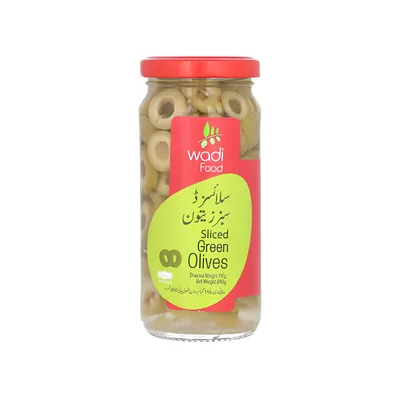 WADI OLIVES GREEN SLICE 240GM