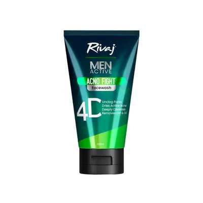 RIVAJ FACE WASH 100ML MEN ACTIVE ACNO FIGHT