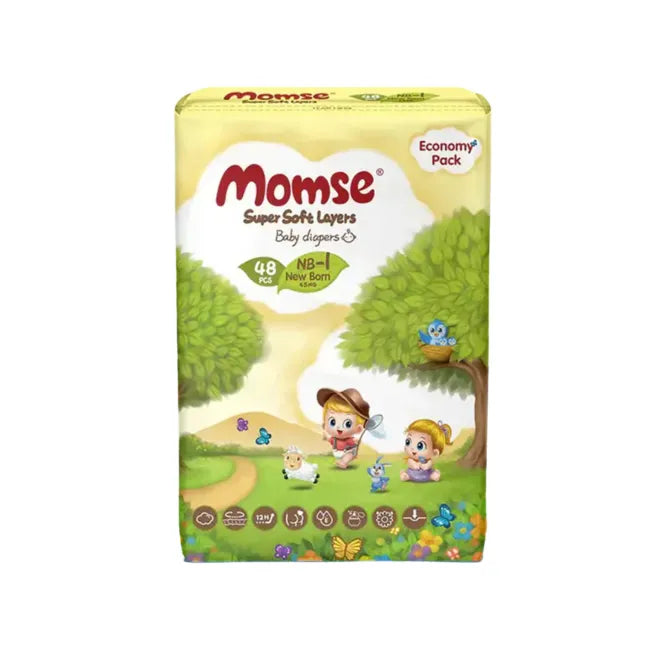 MOMSE DIAPERS ECONOMY 48PCS NEW BORN