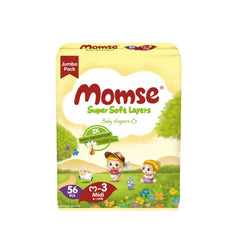 MOMSE DIAPERS JUMBO 56PCS MIDI