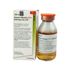 HUMAN ALBUMIN 20% BEHRING LOW SALT 100ML (FERDGE ITEM)  17   ****