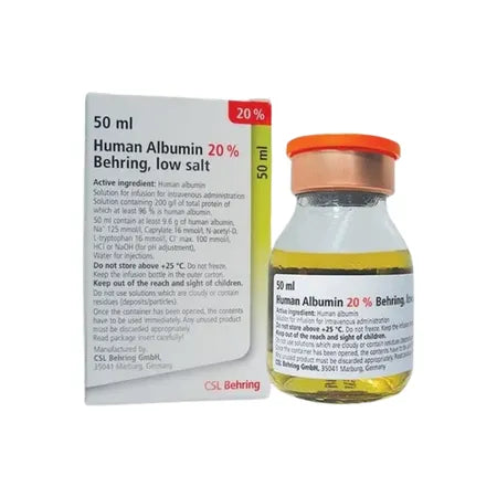 HUMAN ALBUMIN 20% BEHRING LOW SALT 50ML (FERDGE ITEM)  17  ****