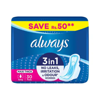 ALWAYS PADS MAXI THICK 30PCS 3IN1 LONG