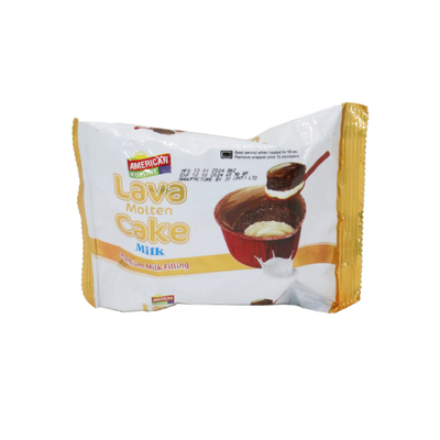 AMERICAN KUISINE LAVA CAKE MILK