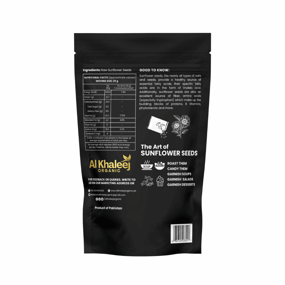 ALKHALEEJ ORGANIC SUNFLOWER SEEDS 200GM