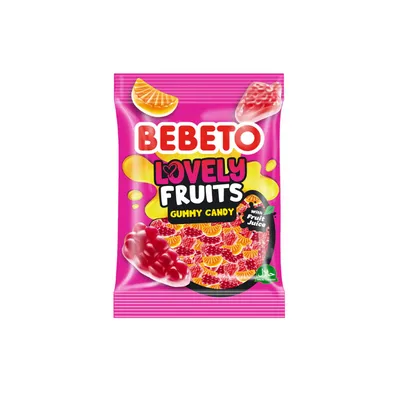 BEBETO GUMMY CANDY 80GM LOVELS FRUITS