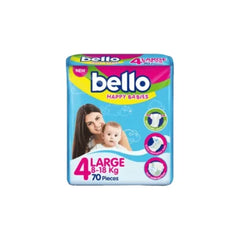 BELLO DIAPERS 70PCS LARGE SIZE 4