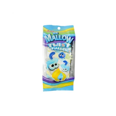 BE NATURAL TWIST MALLOWS 125GM BLUEBERRY