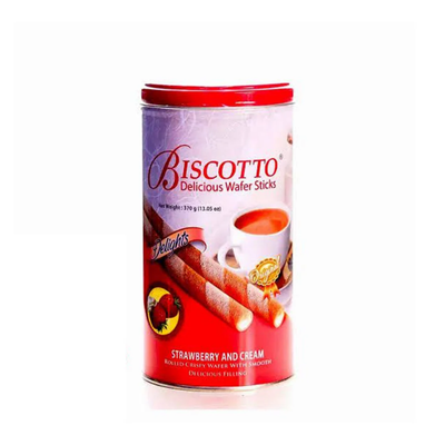 BISCOTTO WAFER 370G STRAWBERRY & CREAM