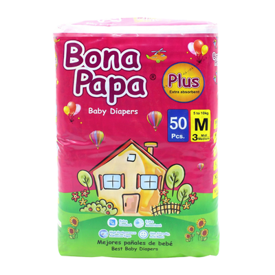 BONAPAPA DIAPERS MEDIUM 50S