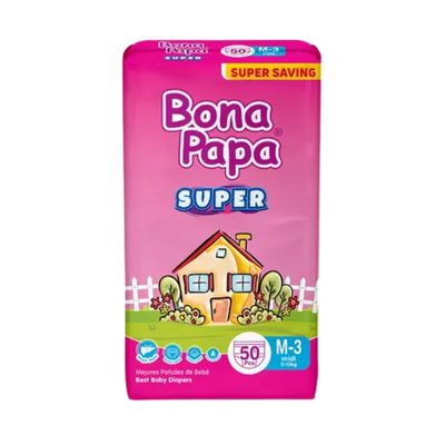 BONAPAPA DIAPERS SUPER MEDIUM 50S