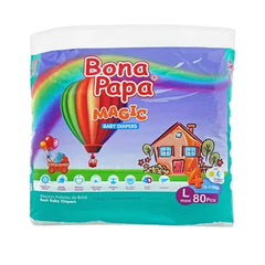 BONA PAPA DIAPERS MAGIC LARGE 80PCS