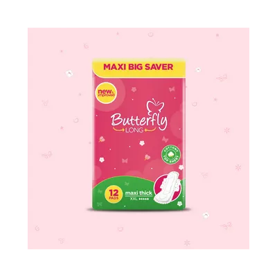 BUTTERFLY PADS LONG MAXI THICK LONG 12PCS
