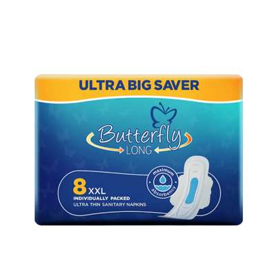 BUTTERFLY PADS LONG ULTRA THIN XXL 8PCS