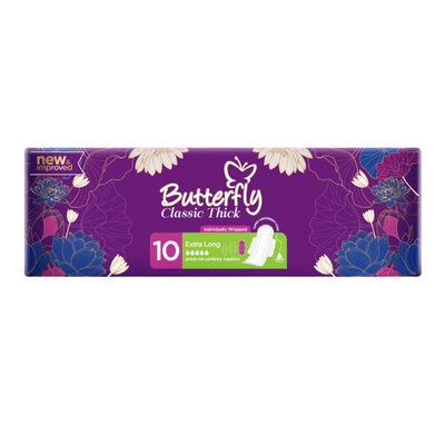 BUTTERFLY PADS THICK LONG 10 PCS
