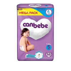 CANBEBE DIAPERS 66PCS JUNIOR SIZE 5