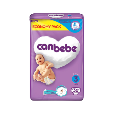 CANBEBE DIAPERS ECONOMY 36PCS MEDIUM