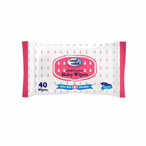 COOL & COOL BABY WIPES 40S ANTI BACTERIAL