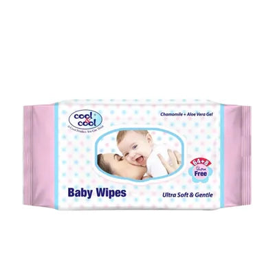 COOL & COOL BABY WIPES 64+8S