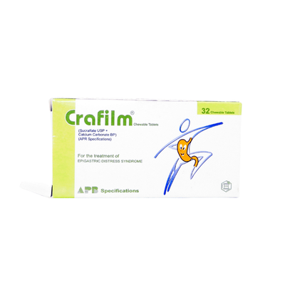 CRAFILM TAB CHEWABLE 250/100MG