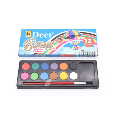 DEER BUTTERFLY WATER COLOUR 12S