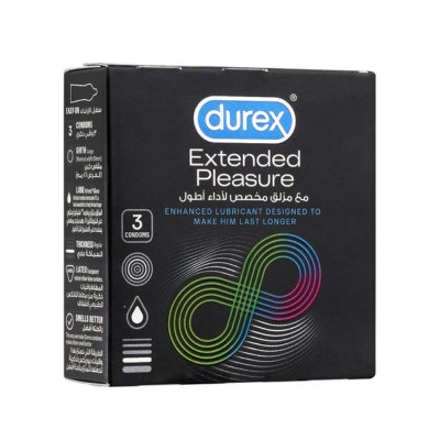 DUREX CONDUM 3 PCS EXTENDED PLEASURE LONGER LASTING