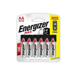 ENERGIZER MAX AAA4+2 PCS CARD