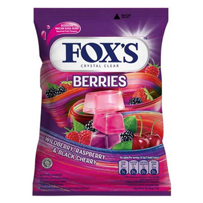 FOXS CANDY POUCH 90GM BERRIES