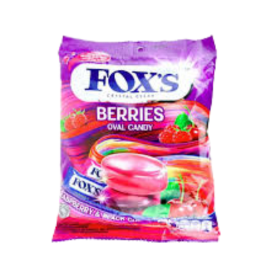 FOXS CANDY POUCH 125GM BERRIES