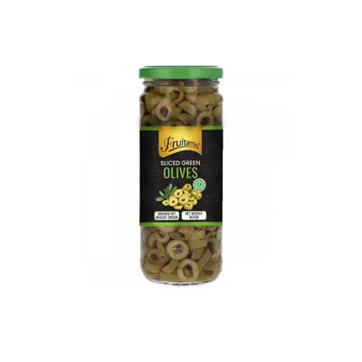 FRUITAMINS GREEN OLIVES SLICED 370GM