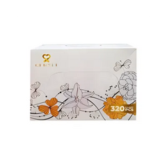 GENTLE TISSUE 320PCS BOX C6 SNOWFALL