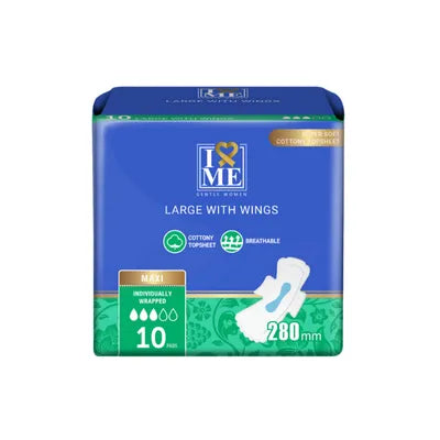 GENTLE WOMEN SANITARY PADS MAXI 280MM 10PCS