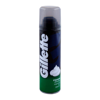 GILLETTE SHAVING FOAM 200ML MENTHOL