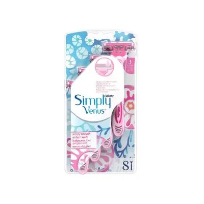 GILLETTE SIMPLY VENUS 3 RAZORS 8S