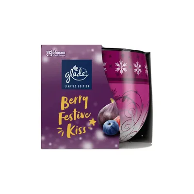 GLADE CANDLE 120GM BERRY FESTIVE KISS