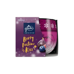 GLADE CANDLE 120GM BERRY FESTIVE KISS