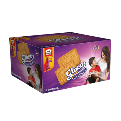 GLUCO BISCUITS MUNCH PACKS 12PCS