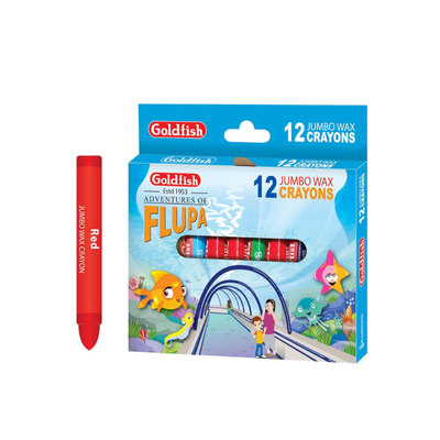 GOLDFISH CRAYON JUMBO WAX 12S