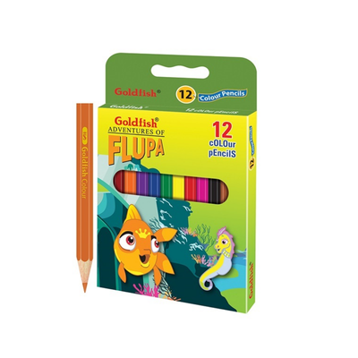 GOLD FISH COLOUR PENCILS 12S