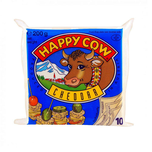 HAPPY COW CHEESE SLICE 200GM CHEDDAR