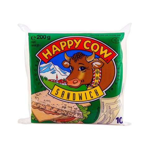 HAPPY COW CHEESE SLICE 200GM SANDWICH