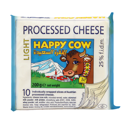 HAPPY COW CHEESE SLICE 200GM LOW FAT