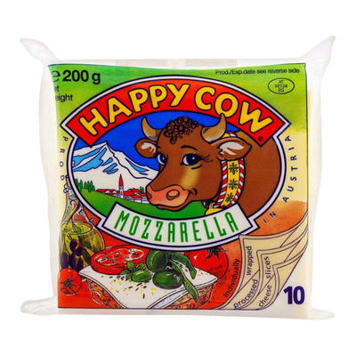 HAPPY COW CHEESE SLICE 200GM MOZZARELLA