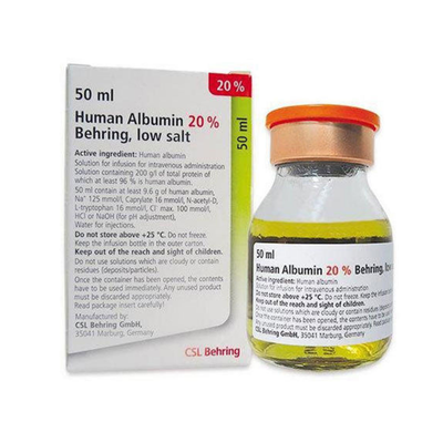 HUMAN ALBUMIN 20% BEHRING LOW SALT 100ML (FERDGE ITEM)  17   ****