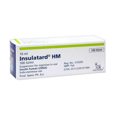 INSULATARD INJ HM 100UNITS 10ML  (FREDGE ITEM)  6 ****