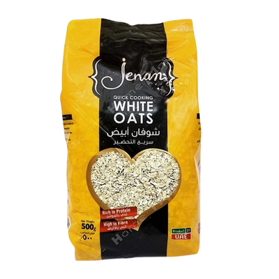 JENAN WHITE OATS 500GM POUCH