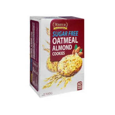 KAERS SUGAR FREE OATMEAL ALMOND COOKIES 100G