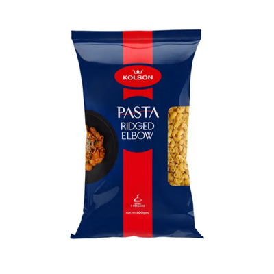 KOLSON PASTA POUCH 400GM RIDGED ELBOW