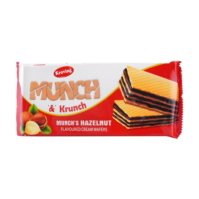 KRAVING MUNCH WAFERS 75GM HAZELNUT